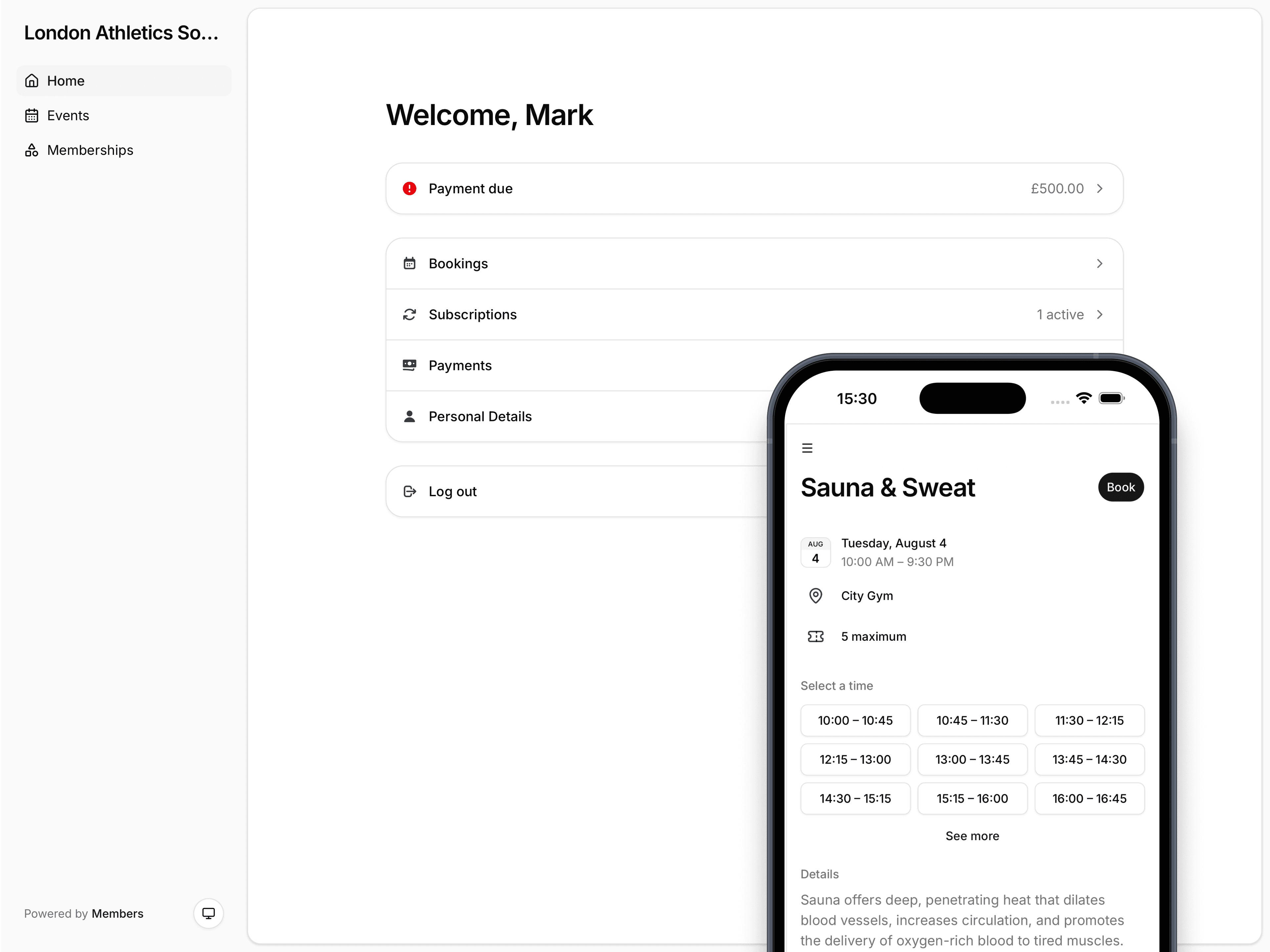 Member App & Website